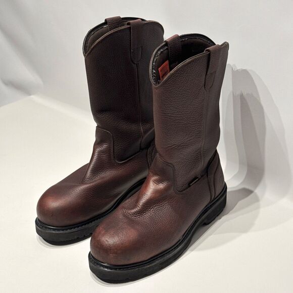 ROCKROOSTER Brown Leather 12” Steel Toe Work Boots Waterproof AP860 Men Size 12 - Picture 13 of 16